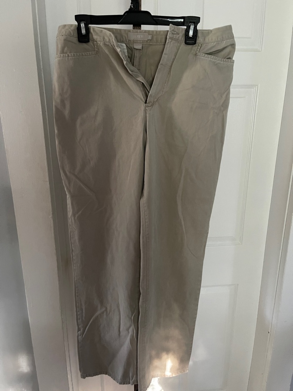 J. Crew Women’s Straight-Leg Trousers in Light Beige